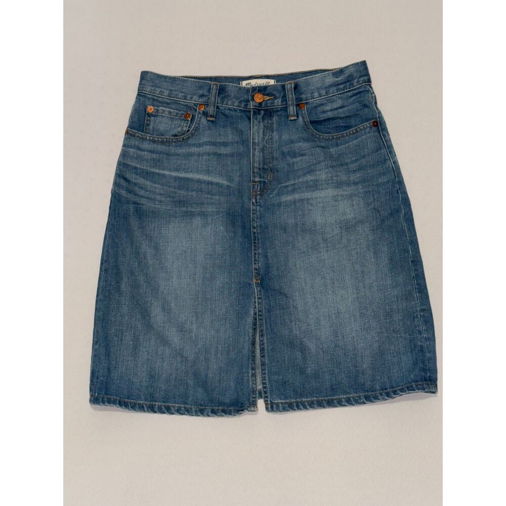 Madewell High Rise Long Denim Skirt | Size 28